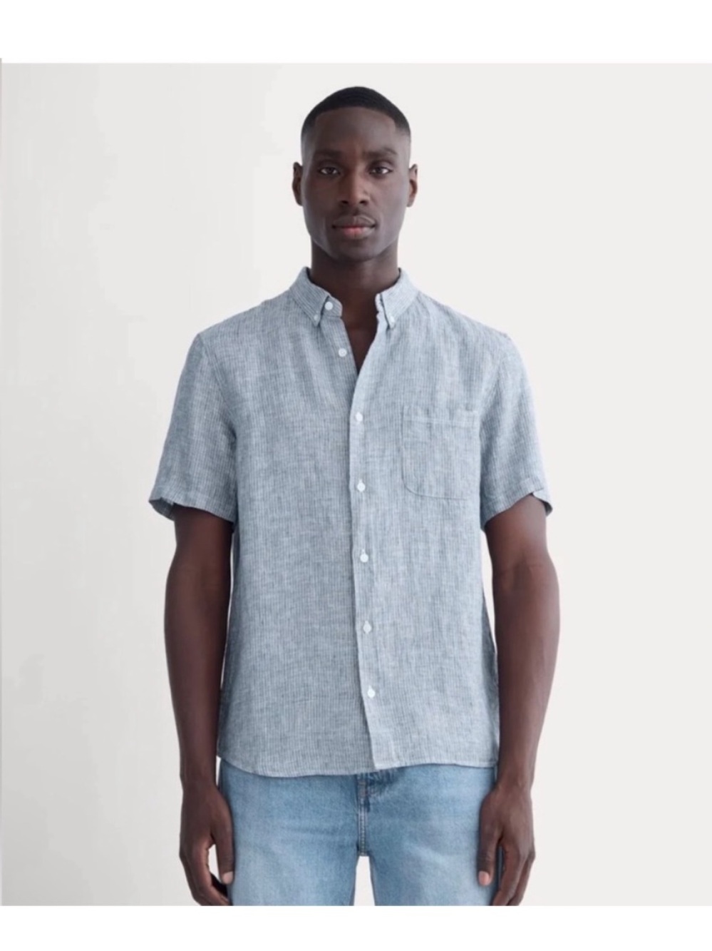 Everlane Shirt XXL Linen Blue